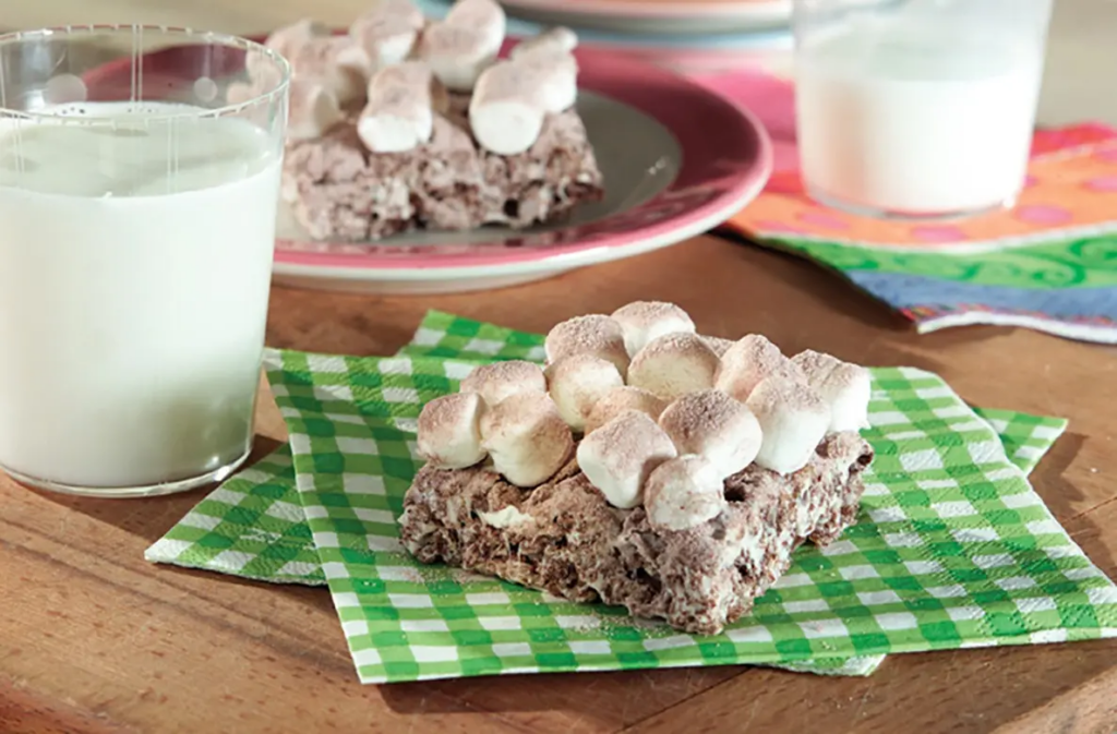 Hot Cocoa Crispy Squares